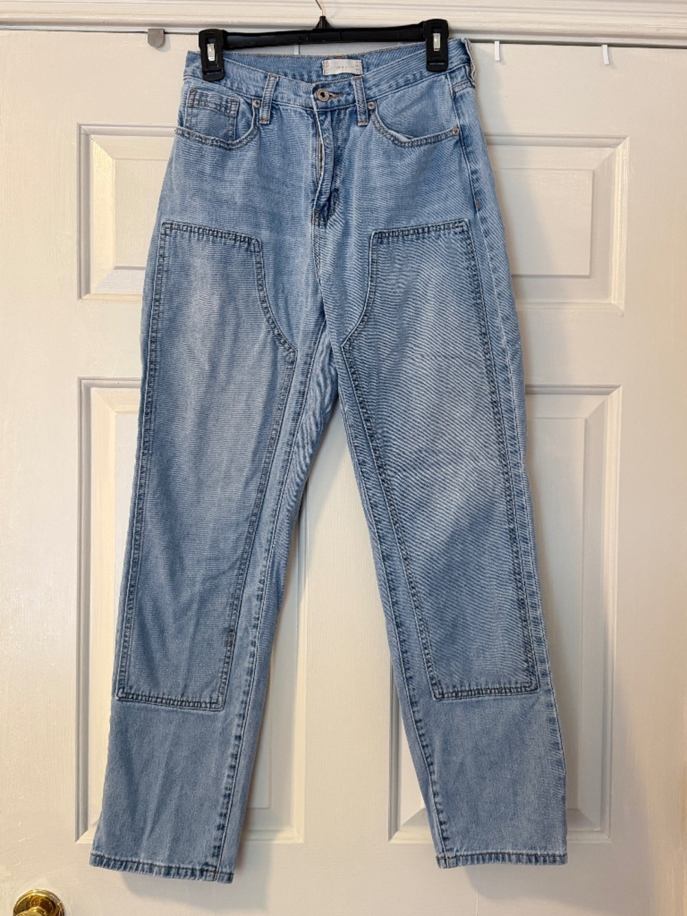 Altar'd State Light Wash Straight Leg Utility Panel Jeans Women's Size 27 Denim